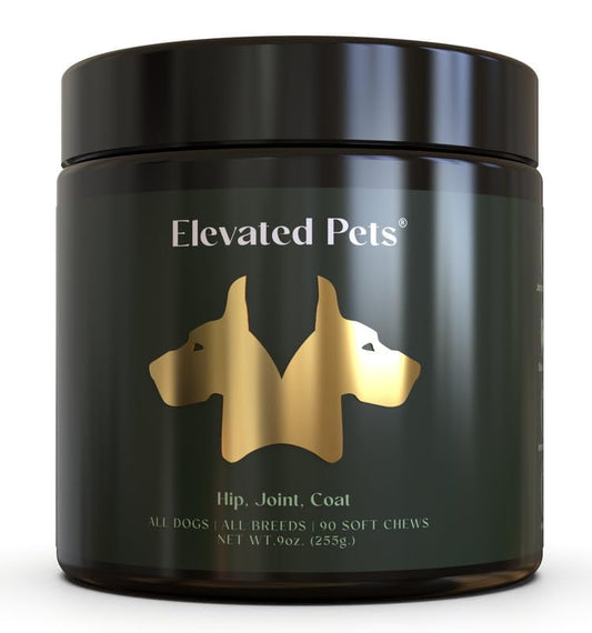 Ultra-Healthy Omega 3 Fish Oil Treats w/MSM Glucosamine Chondroitin EPA/DHA for Dogs: Elevated Pets Fish Oil Turmeric & Joint Supplement + Allergy Chews - Ultimate Dog Vitamin Supplement
