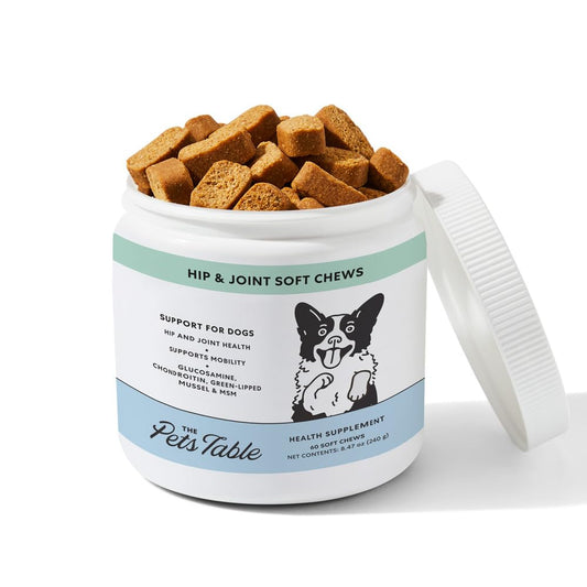 The Pets Table Hip & Joint Soft Chews Duck Flavored Mobility Supplement for Dogs Joint Support Supplement with Glucosamine 60 Chews for Healthy Joints and Mobility